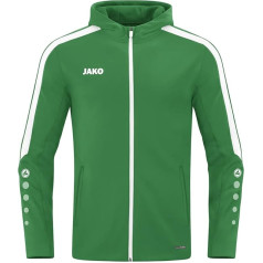 JAKO Power Kapuzenjacke Kinder - Atmungsaktiver Hoodie aus 100% Polyester, Flauschige Sportjacke mit Fleece-Innenseite