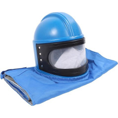 Пескоструйный шлем с подачей воздуха, ударопрочный, легкий костюм, двухслойные линзы, широкий обзор, направляющая канавка, защита капюшона