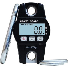 KRXSOBNV, Taschen-Hängewaage, 300 кг Mini-Digital-Kranwaage for Bauernhof, Jagd, Angeln, Waage - Schwarz,Kranwaagen