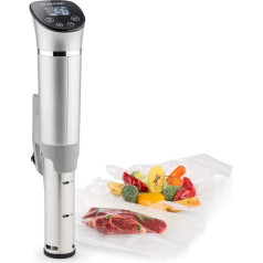 Klarstein Quickstick Flex Sous-Vide Cooker, кастрюля точного приготовления, медленноварка с функцией таймера, 1300 Вт, 3D циркуляция, 0-95 °C, сенсорный ЖК-дисплей, IP