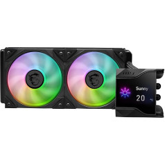 MSI MPG CORELIQUID D240 60mm Liquid Cooler CPU, 2 x 120mm ARGB вентилятора, шланги для защиты от испарения, GI Cooling - совместим с сокетами AMD и Intel
