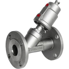 3/4 Zoll 304 Edelstahl Pneumatisches Flansch-Winkelventil für Gas, Öl, Dampf, doppelt/einwirkendes Flansch-Winkelventil (einfachwirkend)