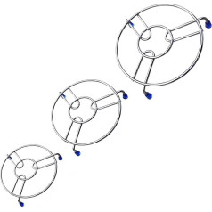 SIGNAMIO® 3 Pack Stainless Steel Trivet Heat Resistant Kitchen Utensils Dining Table Cooker Cooling Steamer Round Pads