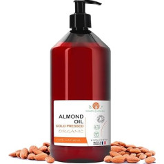 Органическое миндальное масло, чистое, холодного отжима, натуральное, косметическое массажное масло, масло для волос и бороды, масло для те
