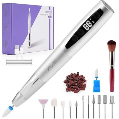 Xoali Беспроводной кусачки для ногтей 35000 об/мин, 13-в-1 Электрическая пилочка для ногтей, кусачки для гелевых ногтей, профессиональные с аккуму