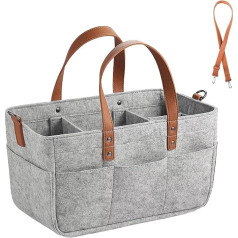 Корзина для покупок из войлока, 16 л, сумка для покупок с отделениями, войлочная сумка, хранение, складная, прочная сумка для дров, для поездо