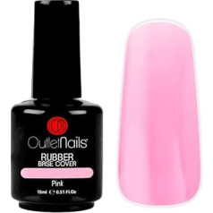 Каучуковая база 15 мл розовая - Розовый - Перманентный лак для ногтей - Гелевые ногти Выходные ногти
