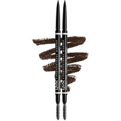 NYX Professional Makeup Micro Brow Pencil Double Pack двусторонний с выдвижным карандашом для бровей и кисточкой, веганская формула, оттенок: Espresso