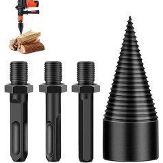 Сверло для колки дров 32 мм, съемное сверло для колки дров, конусное сверло для электрической отвертки, конус для колки дров с 3 ручками для с