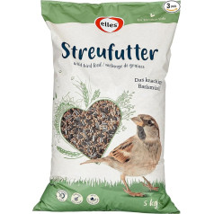 Elles Рассыпной корм, 3 x 5 кг, Классический корм для диких птиц для круглогодичного кормления, 100% натуральный, идеально подходит для смешанног