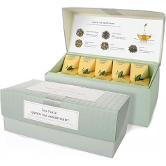 Tea Forte Presentation Box Tea Sampler, набор сортового чая, 20 пирамидок ручной работы в пакетиках для заваривания чая, ассорти зеленого чая