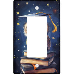 Накладки на выключатели/розетки с милым дизайном совы, тема ночного неба для детских комнат, настенные накладки из термопластика, стандарт