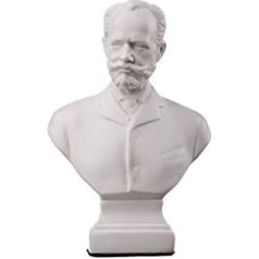Русский композитор Петр Чайковский Мраморный бюст статуя скульптура 13 см белый