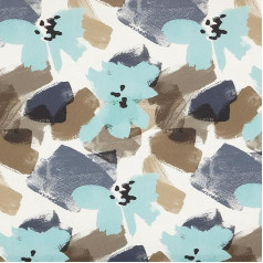 Kt KILOtela - Ткань полупанама, 100% органический хлопок, Oeko-Tex Standard 100, длина 100 см, ширина 280 см, бирюзовый, коричневый, синий, 1 метр