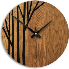 SENTOP Деревянные настенные часы, настенные часы из дуба, современные настенные часы, декор дома, настенные часы из натурального дерева дуба, 