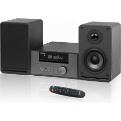 LONPOO Стереосистема Компактная система Soundbox 100 Вт Акустическая система с CD-плеером, Bluetooth, FM-радио, USB/AUX-входом, разъемом для наушников (LP-609H)