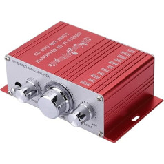 SUNGOOYUE Автомобильный усилитель, DC 12V 2A Алюминиевый сплав Высокая производительность HiFi аудио музыки CD DVD MP3 FM-плеер Автомобильный динамик (кр