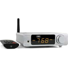 TOPPING DX3 Pro + усилитель для наушников XMOS XU208 Bluetooth LDAC Аудио декодер USB/Optical/Coaxial HiFi DAC DSD512 32 Bit/768kHz ES9038Q2M Предусилитель DX3 Pro Plus (серебристый)