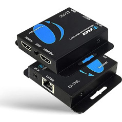 OREI 4K HDMI Over Ethernet Extender Over CAT5/CAT6/CAT7 with IR up to 50m - Loop Out - 4K@30Hz 1080P Full HD Signal Distribution (EX-170C)