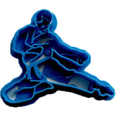 Вырезатель для печенья Cuticuter Sport Karate 2, синий, 8 x 7 x 1,5 см