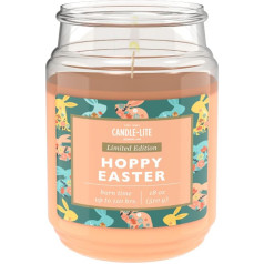 Ароматическая свеча Candle-Lite в стекле с крышкой | Hoppy Easter | Ароматическая свеча Easter | Свечи длительного горения (до 110 ч) | Свечи оранжевые | Арома