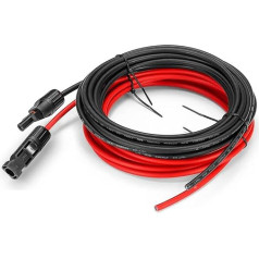 ANFIL Solar Cable 6 mm² Удлинительный кабель для солнечных панелей с розеткой и вилкой, включая 0% НДС Согласно § 12 параграф 3 UStG (1-30 м, 4 mm²/6 mm²) для PV Cable