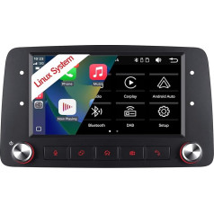 Автомобильное радио для Fiat Panda 169 (2003-2012) с беспроводным Carplay Android автомобильное зеркало слева, автомобильное радио с HiFi экраном Bluetooth RDS/FM + CANBU