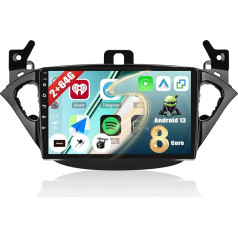 8Core 2G + 64G CAMECHO Android 13 Автомобильное радио для Opel Corsa 2015-2019/Opel Adam 2013-2016 с Navi Carplay Android автомобиль, двойной DIN радио с 9-дюймовым экраном, DSP RDS Bluetooth Mir