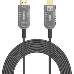 phoossno Gen 2 Certified 8K Fibre Optic HDMI 2.1 Cable Ultra High Speed HDMI Cable 48Gbps 50ft 15m HDR eARC HDCP2.2 2.3 Supports 4K 120Hz 8K60Hz Compatible with PS5 Xbox RTX3080/3090/LG C9/B9