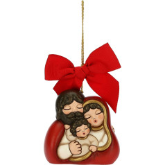 THUN - Рождественское украшение, Святое семейство из керамики, ручная роспись, макси-версия - идея подарка на Рождество 2022-7 x 5,5 x 7 см H