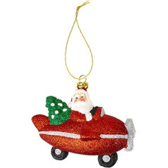 Многоцветный блестящий летающий Санта - 1 штука - подвесное украшение для рождественской елки