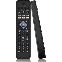 Универсальный пульт дистанционного управления для телевизора Philips - совместим со всеми телевизорами Philips Smart TV, LED, LCD, HDTV, 3D - кнопки Netflix, YouTube