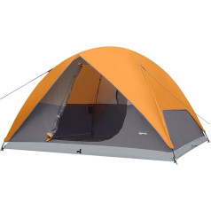 Amazon Basics Кемпинговая купольная палатка с крышкой от дождя и сумкой для переноски, водонепроницаемая 3-сезонная палатка, легко собирается, 4/8 