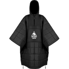 OneTigris Кемпинговое одеяло-пончо с утеплителем 3M Thinsulate, водонепроницаемое теплое одеяло с большими карманами, портативное одеяло с капюшоно