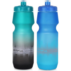 GEMFUL 750 мл Бутылка для воды для дорожного велосипеда, 2 штуки, защита от протечек, без бисфенола, идеально подходит для езды на велосипеде, спо