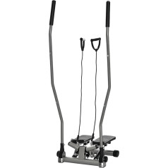 Степпер HOMCOM с удлиненным поручнем, многофункциональный, ABS, 54 x 40 x 135 см, черный и серебристый