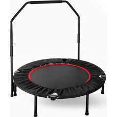 LIFERUN Фитнес-батут в помещении Диаметр 101 см, Грузоподъемность 150 кг, Ребаундер для тренировок, с 3 регулируемыми уровнями ручек, Мини-батут дл