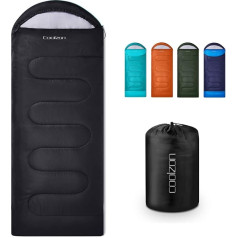 Спальный мешок Coolzon для кемпинга на открытом воздухе, 3-4 сезона, спальный мешок-одеяло для взрослых, маленький