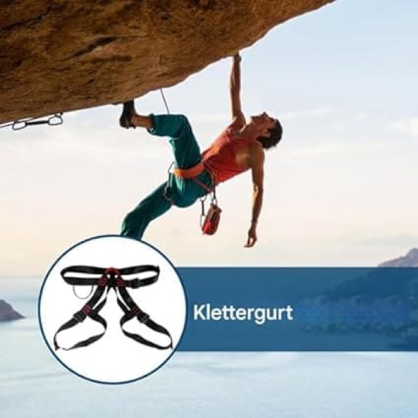 Hobngmuc Climbing Harness - Half Body Climbing Safety Harness - Универсальное защитное снаряжение для пожарно-спасательных работ, альпинизма и спуска с горы, изготовл