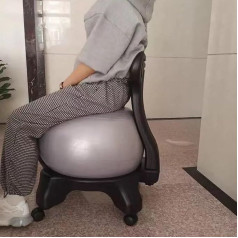 Стул с мячом для йоги для тяжелых упражнений на баланс, надувная база для укрепления сердечника, идеальный офисный стул для физиотерапии и 