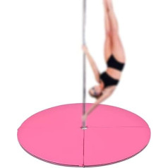 GIANTEX Crash Mat 5cm Thick 150cm Diameter Waterproof Surface (Pink)