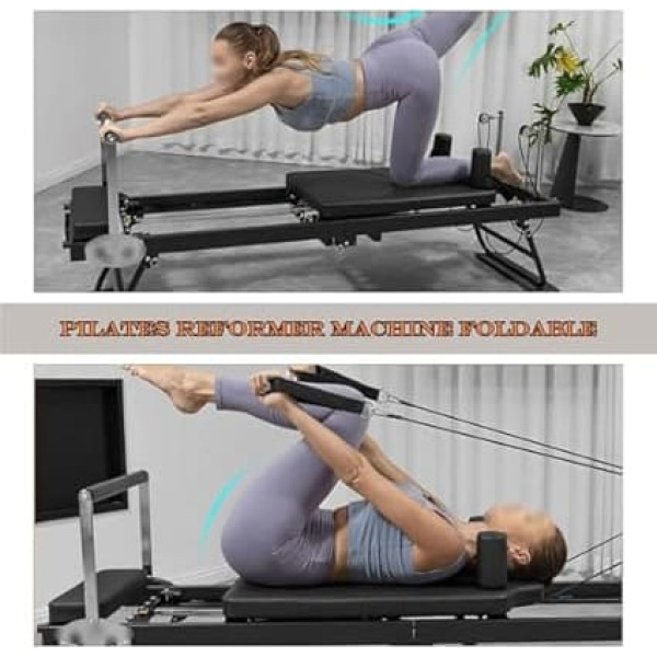 GRDSGRD Pilates Reformer Machine для дома и оборудования, складной пилатес с 5 пружинами сопротивления для тренировок и тренажерного зала
