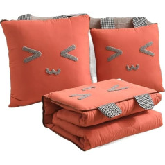 TYNXK Подушка Одеяло 1шт Подушка 2-в-1 Подушка Одеяло Многофункциональный Петля Подушка Одеяло Одеяло 2-упак Путешествия Одеяло (Оранжевый, Рас