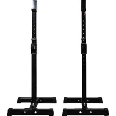 OWOHYG Регулируемая стойка для приседаний и штанги - регулируемая по высоте и ширине, поддержка скамьи для жима лежа в домашних тренажерных за