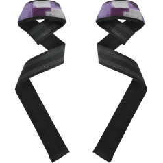 Бинты на запястья для тяжелой атлетики, бодибилдинга, пауэрлифтинга и дедлифтинга, 66 см, фиолетовый / белый / серый