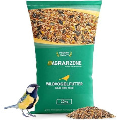 Agrarzone Корм для диких птиц круглый год 20 кг - Корм для диких птиц 20 кг с высококачественной зерновой смесью для всех птиц - Жирный корм с семен