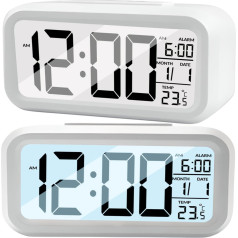 Retoo Будильник с термометром с датой и подсветкой батареи