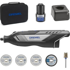 Dremel 8250 12 В Аккумуляторный инструмент 5,000-30,000 об/мин Бесщеточный многофункциональный набор инструментов с мягким кейсом, 5 аксессуаров, 1 акк