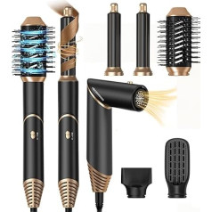 Утюжок и фен для волос 5 в 1 Hairstyler Hair Dryer Brush Curling Iron Air Automatic Hot Air Brush Round Brush Hair Dryer Curling Brush Straightening Brush Styling Brushes Hair Styler Hair Dryer