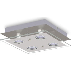 HiBay Современный светодиодный потолочный светильник 4 лампочки GU10 потолочный прожектор потолочный свет 230 В для спальни гостиной кухни без 
